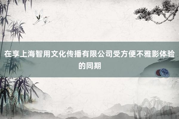 在享上海智用文化传播有限公司受方便不雅影体验的同期