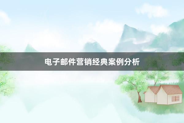 电子邮件营销经典案例分析